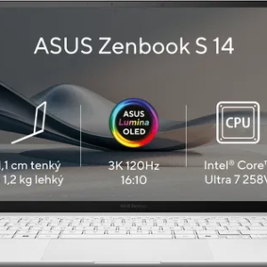 Ноутбук ASUS Zenbook S 14 OLED Intel Core Ultra 7 258V 32Gb/1Tb Intel Arc Win11P UX5406SA-OLED227X