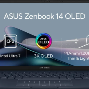Ноутбук ASUS Zenbook 14 OLED Intel Core Ultra 7 155H 16Gb/1Tb Intel Arc Win11 UX3405MA-OLED231W