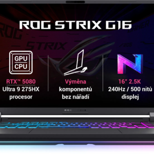 Ноутбук ASUS ROG Strix G16 Intel Core Ultra 9 275HX 32Gb/1Tb RTX5080 Win11 G615LW-NEBULA007W
